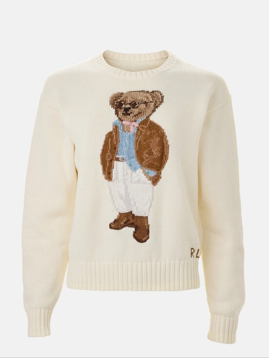 Polo Ralph Lauren Sweaters - Polo Ralph Lauren Bear Long Sleeve Crew Neck Sweater Size L